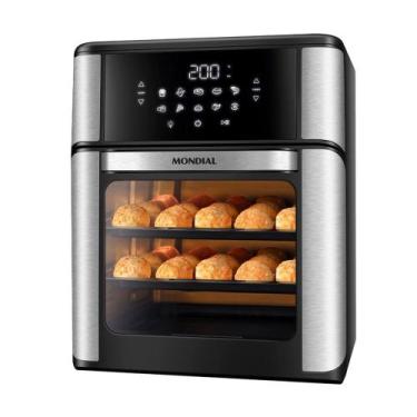 Imagem de Fritadeira Air Fryer Forno Oven 12L 110V - Mondial, Preto e Inox, 110V