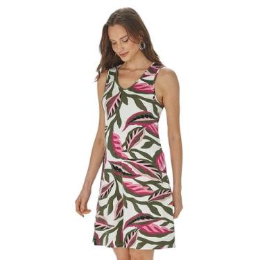 Imagem de Vestido Regata Estampado Viscose M Ao Xgg Malwee, M, Rosa