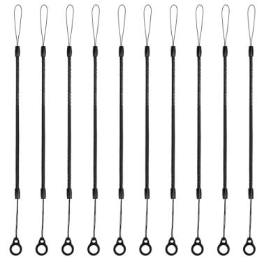 Imagem de 10 cordões elásticos com anéis de silicone, tiras de bobina retráteis para canetas, canetas, coleira de caneta para prancheta