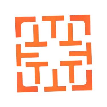 Imagem de oshhni Marcador de de pickleball, equipamento de marcação de linhas de, conjunto de marcação de linhas multiuso para basquete, tênis interno e, Laranja