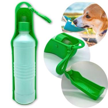 Imagem de Garrafa de Água Portátil Bebedouro Pet Cachorro Passeio Viagens 500ml 