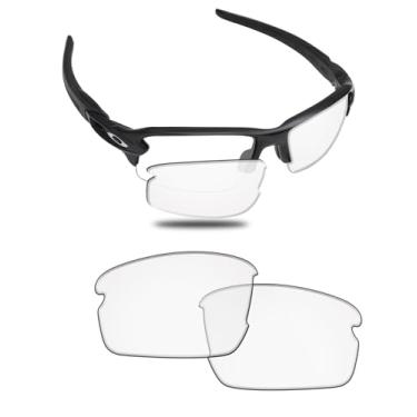 Imagem de Fiskr Lentes polarizadas de substituição compatíveis com óculos de sol Oakley Flak XS OJ9005, resistente a impactos e ajuste perfeito - transparente