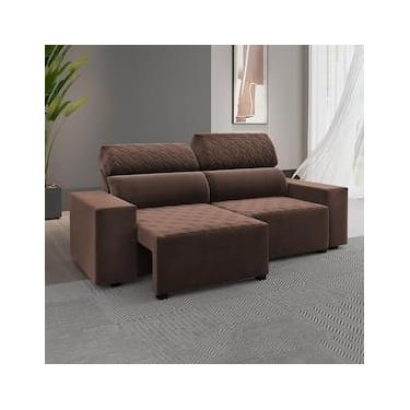 Imagem de Sofá 3 Lugares Viero Venetto Retrátil Reclinável 2 Metros Veludo