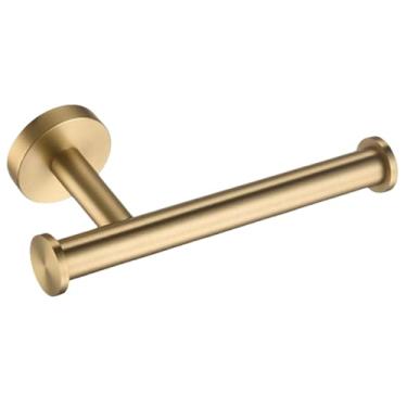 Imagem de Conjunto de banheiro em aço inoxidável dourado escovado - Suporte para toalhas de parede, suporte para papel higiênico, acessórios de qualidade para banheira e lava-louças (suporte para papel)