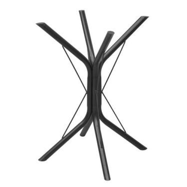 Imagem de Pé de Mesa Base em Aço Reforçada Mesa Redonda Quadrada Preta - Açomix