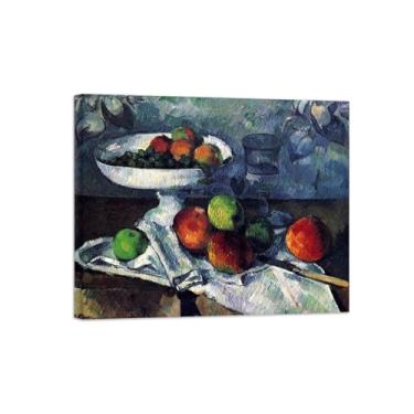 Imagem de Natureza Morta Quadro Parede em Tela-Famosas Pinturas para Sala de Jantar-Fruteira-Decoração Cozinha Vintage 30x35cm Tela Embrulhada