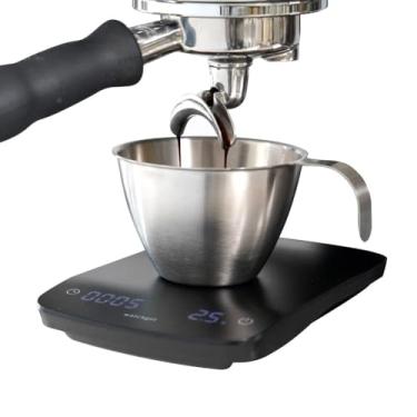 Imagem de watchget Espresso Shot 200 ml, copo de café expresso de aço inoxidável com alça ergonômica copo medidor expresso para barista/casa/café