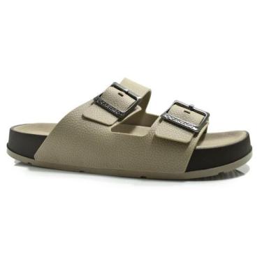 Imagem de Chinelo Slide Masculino Cartago Milão Plus 12501, Bege, 42