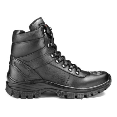 Imagem de Bota Coturno Masculino Couro Bovino Motociclista Adventure (Preto, BR, Adulto, Numérico, 43)
