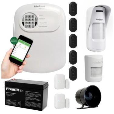 Imagem de Kit Alarme Híbrido Intelbras ANM 24 NET com Sensor Externo Dupla Tecno