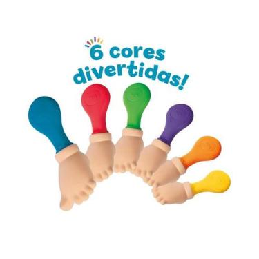 Imagem de Mordedor com Chocalho para Bebês Pezinho Color - Toyster