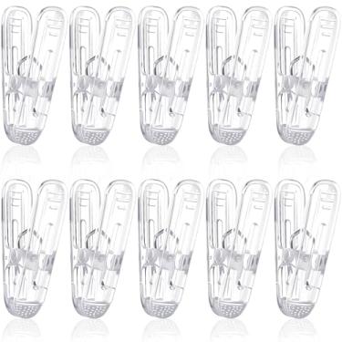 Imagem de Winsyison 10 braçadeiras de arco de balão, grampos de mola de plástico para festa de aniversário, casamento, clipes de fundo resistentes para roupas, roupas íntimas, artesanato, fotografia, marcenaria