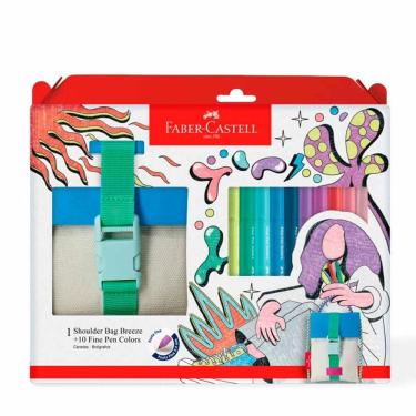 Imagem de Caneta Fine Pen Breeze 10unid + Shoulder Bag - Faber-Castell