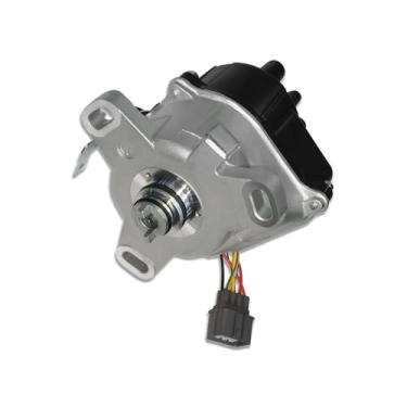 Imagem de Aflle Racing Distribuidor de ignição de tampa preta com rotor para Honda Civic Acura EL 1.5L 1.6L SOHC 1999-2000 (OE: DST17432, TD63U)
