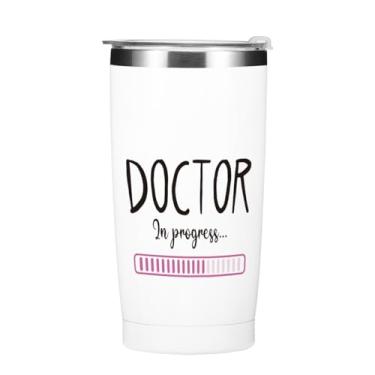 Imagem de jealance Copo para presentes médicos, caneca de café de aço inoxidável de 590 ml, copo isolado de viagem para carro, presentes de assistente médico, presente de farmacêutico para mulheres, homens