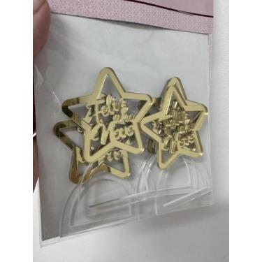 Imagem de Porta Guardanapo Feliz Ano Novo Estrela Acrílico 4 Un Vivarte - Inspir