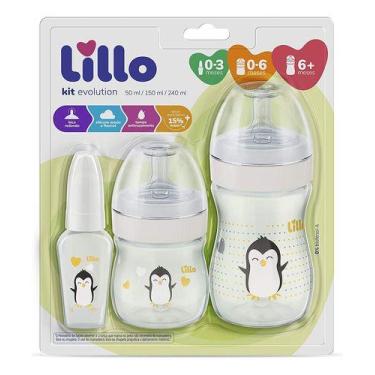 Imagem de Kit Mamadeira Evolution Branco Lillo
