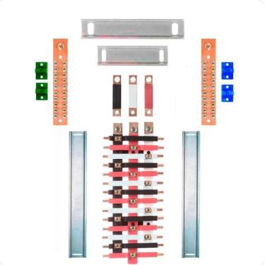 Imagem de Kit Barramento Trifásico 150A para 28 Circuitos com Termo Retrátil - Z
