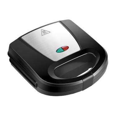 Imagem de Baoblaze Máquina de waffle elétrica com placa antiaderente e revestimento antiaderente, compacta, de aço inoxidável, multifuncional, para fazer waffles