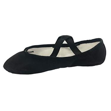 Imagem de Pantufa de balé Danzcue, adulto, sola dividida, Preto, 5