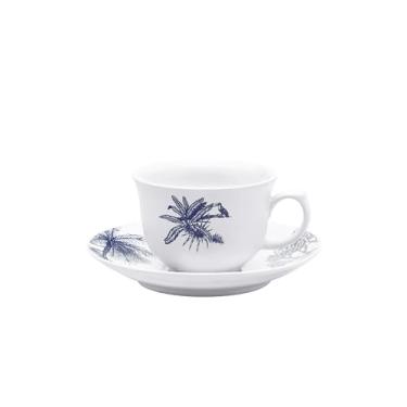 Imagem de Jogo De 6 Xícaras 240 Ml Com Pires Flamingo Toile De Jouy