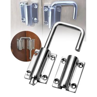 Imagem de Trinco Camarão giratório 1pç Prateado Ferrolho Porta Sanfona Madeira 4 cores a sua escolha