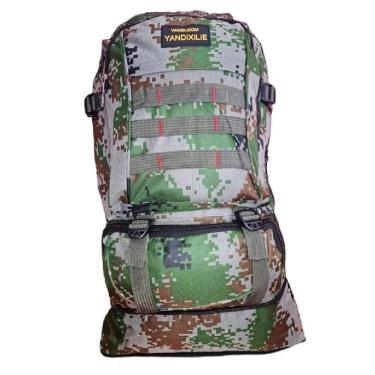 Imagem de Mochila Tatica Militar Grande Trilha Camping Viagem Expansivel Resistente A Agua Reforcada Camuflada Cor:verde