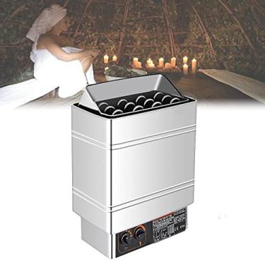 Imagem de HXLXWUSC Aquecedor de sauna, vaporizador de sauna, aquecedor de sauna portátil, sobreaquecimento de 30 a 110 °C, fogão elétrico de sauna 3-9 Kw, para hotel