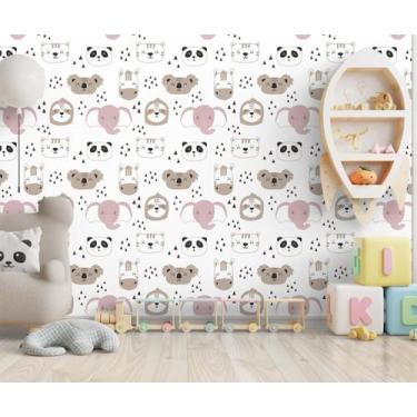 Imagem de Papel de Parede Adesivo estampa de Urso panda Vinil 3m- ALGIDECOR