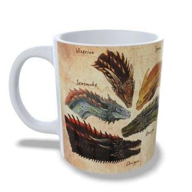 Imagem de Canecas cerâmicas Geek Dragões de Game Of Thrones House Of The Dragon 