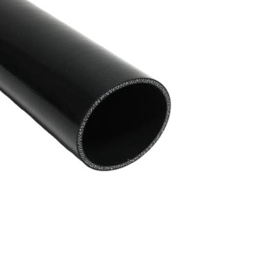 Imagem de I33T Tubo de silicone automotivo, mangueira de silicone de acoplador reto de 152 mm, mangueira universal de refrigeração de radiador de alta temperatura de 4 camadas 1 m (preto)