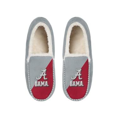 Imagem de FOCO Chinelo mocassim unissex unissex licenciado oficialmente com logotipo colorido block, forro sherpa, Alabama Crimson Tide, 15-16 Women/13-14 Men