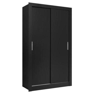 Imagem de Guarda Roupa Solteiro City 2 Portas Preto Acetinado - Thb - THB MÓVEIS