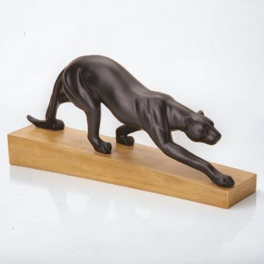 Imagem de Decoração Escultura Pantera Negra De Poliresina Mart 13887