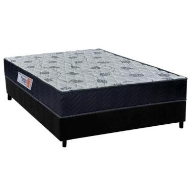 Imagem de Cama Box Casal: Colchão Ortopédico Orthoflex Foggia Sogni Unic Face Pillow Top + Base CRC Camurça Black(138x188)