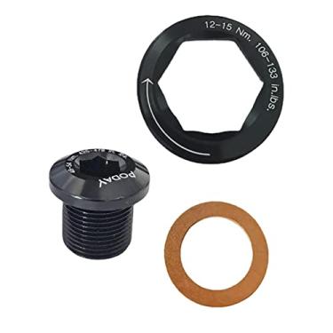 Imagem de Luzhengyang Kit de fixação do braço de manivela de bicicleta de liga de alumínio | Peso e engajamento preciso | Parafusos de pedaleira GXP M15