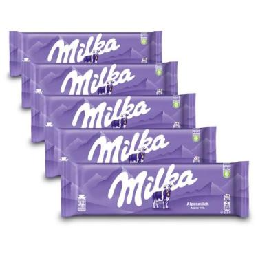Imagem de Chocolate Milka Alpine Milk Kit 5 Barras de 250g - 11419