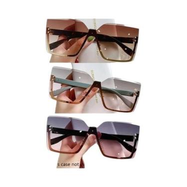 Imagem de Óculos De Sol Femininos Slim Com Armação Metálica Estilo Europeu-Ameri