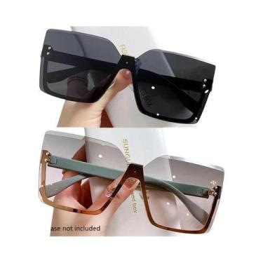 Imagem de Óculos De Sol Femininos Slim Com Armação Metálica Estilo Europeu-Ameri