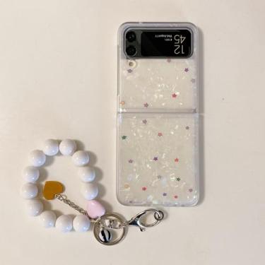 Imagem de Capa com estampa de estrelas para Samsung Galaxy Z Flip 3 4 5 6 5g Flip4 Flip6 Flip5. Capa protetora, linda e moderna (para Samsung Z Flip5/2).