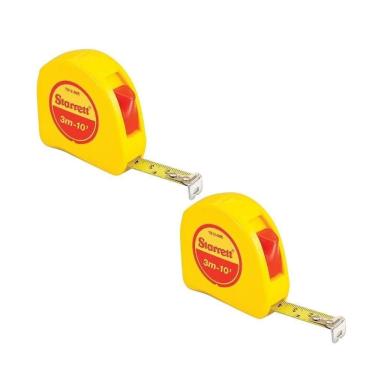 Imagem de Kit 02 Trenas De Bolso Starrett 3m Sts12-3me – Resistente, Precisa E Com Trava Profissi...