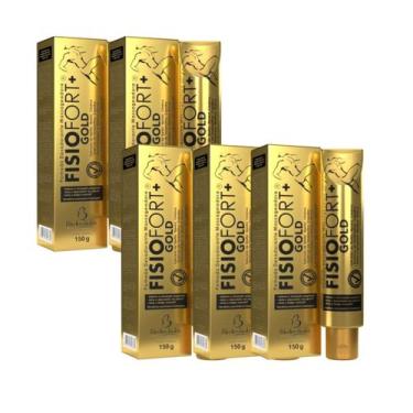 Imagem de Kit 6 Pomada Massageadora Fisiofort Bio Instinto Gold 150g