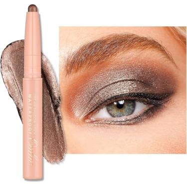 Imagem de Oulac Lápis de sombra marrom – Giz de cera cremoso torcido, maquiagem para os olhos de longa duração, maquiagem vegana e livre de crueldade, 1,25 g, 15 pelúcia de veludo