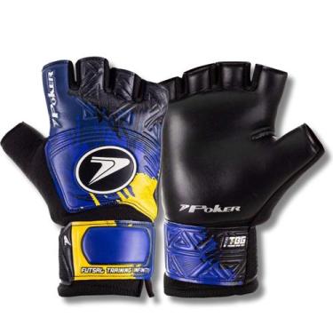 Imagem de Luva de Goleiro Futsal Campo Society Sem Dedos Infantil Junior Poker I