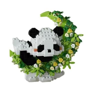 Imagem de Blocos De Montar Mini Panda E Raposa, Modelo De Montagem Flor E Lua, B