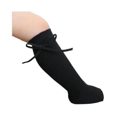 Imagem de Meias Até O Joelho Para Crianças, Meias Longas De Algodão Macio Com La