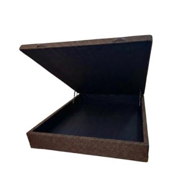 Imagem de Cama Box Baú Casal Blindado com Pistão a Gás - Linhão (Linhão - Turim Marrom)