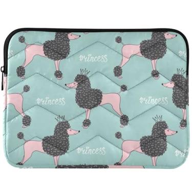 Imagem de Capa fofa para notebook Poodle Dog Puffy para laptop, capa protetora de computador de 13 polegadas, universal de 13 a 14 polegadas