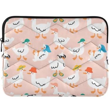 Imagem de Cute Ducks Capas de laptop fofas rosa para MacBook Pro 13 polegadas, acessórios de computador, capas universais de 13 a 14 polegadas