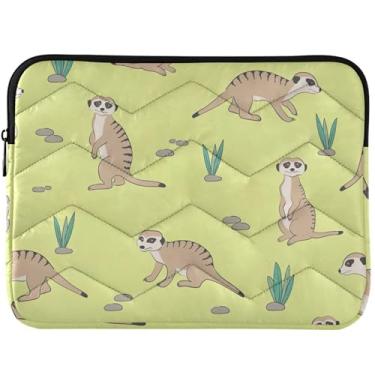 Imagem de Capa fofa para laptop Meerkats Mustard Puffy para MacBook Air 13 polegadas capa para notebook capa para notebook universal 13-14 polegadas